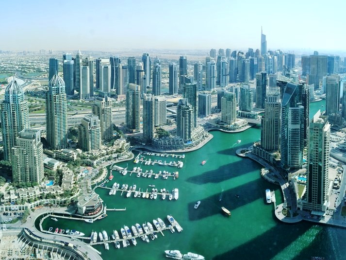 Panoramaböick vom Dubai Marriott Harbour Hotel & Suites
