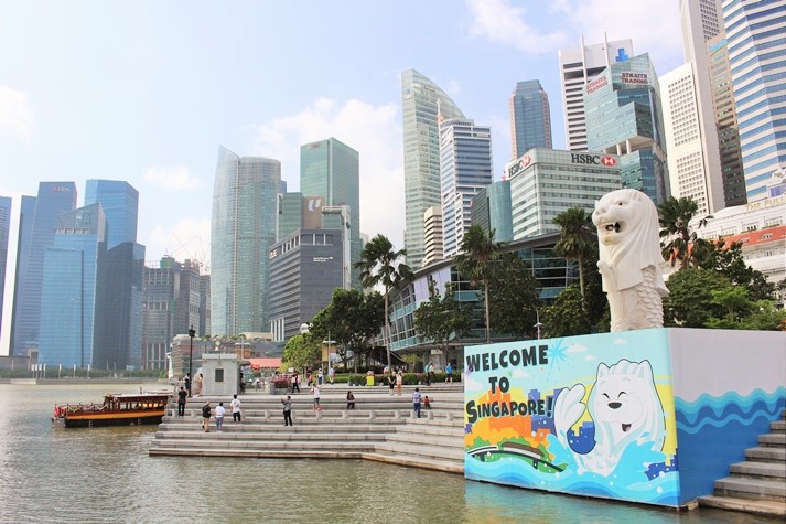 Wahrzeichen Singapurs: Der Merlion